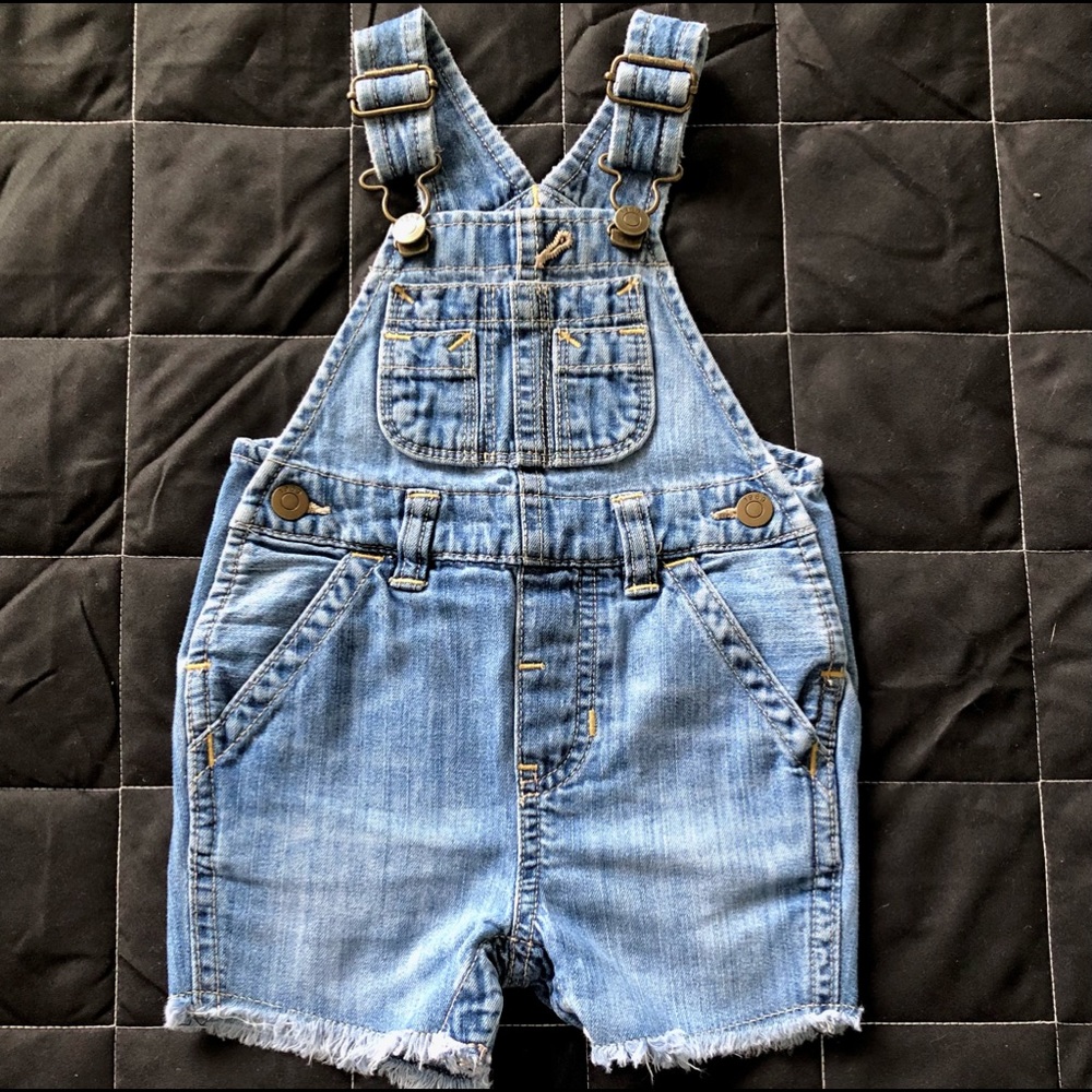 Baby Gap Denim Cut-off Short Overalls
